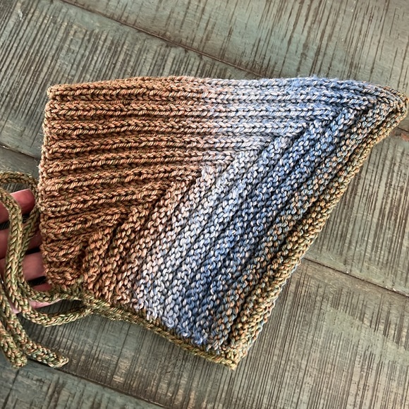 Hand Knit Wool Pixie Bonnet - Picture 2 of 5